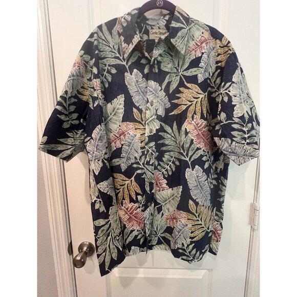 COOKE STREET Honolulu Button Up Shirt Men Size XL Blue Short Sleeve Hawaiian - Picture 5 of 6